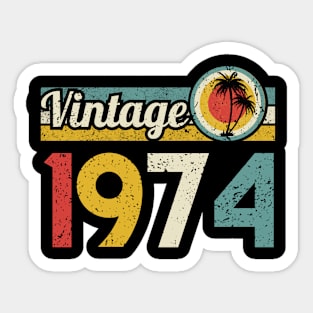 Vintage 1974 | 60 Years Old Gifts Vintage Born In 1964 Retro 60th Birthday Sticker